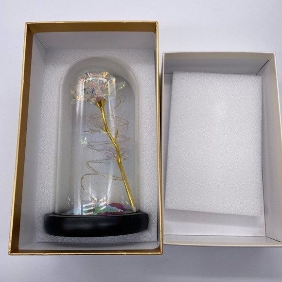 Simulation Rose Lamp with Lampshade Table Night Light Home Decor - Picture 3 of 7